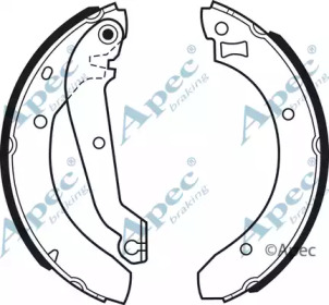 Комлект тормозных накладок APEC braking SHU326