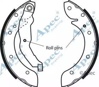 Комплект тормозных колодок APEC braking SHU516