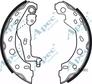 Комплект тормозных колодок APEC braking SHU625