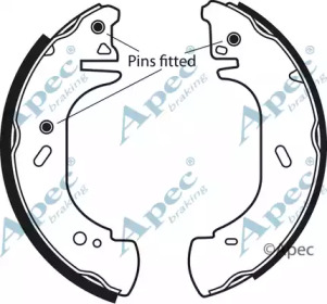 Комлект тормозных накладок APEC braking SHU629