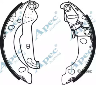 Комлект тормозных накладок APEC braking SHU636