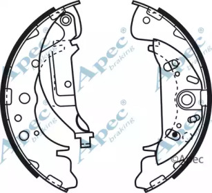 Комлект тормозных накладок APEC braking SHU644