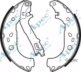 Комлект тормозных накладок APEC braking SHU686