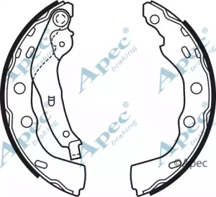 Комлект тормозных накладок APEC braking SHU709