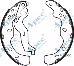 Комлект тормозных накладок APEC braking SHU722