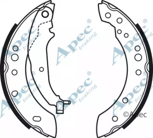 Комлект тормозных накладок APEC braking SHU749