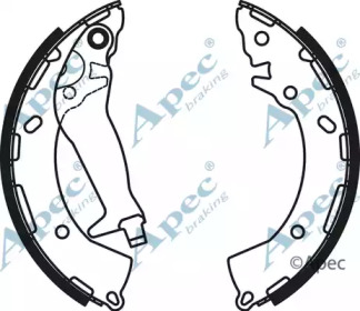 Комлект тормозных накладок APEC braking SHU804