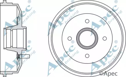 Тормозный барабан APEC braking DRM9153