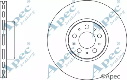 Тормозной диск APEC braking DSK3257