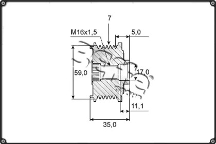 Ременный шкив, генератор 3Effe Group F0233G