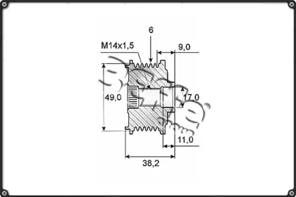 Ременный шкив, генератор 3Effe Group F0239G