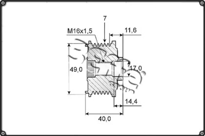 Ременный шкив, генератор 3Effe Group F0245G