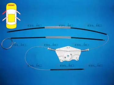 Ремкомплект, подъемный механизм стекла BLIC 6205-01-037807P