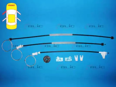 Ремкомплект, подъемный механизм стекла BLIC 6205-09-043801P