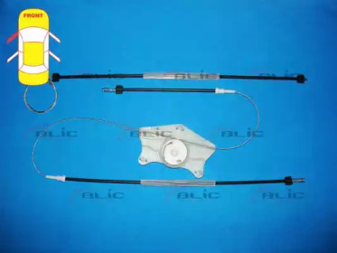 Ремкомплект, подъемный механизм стекла BLIC 6205-43-009807P