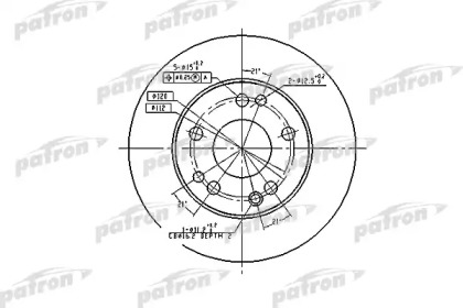 Тормозной диск PATRON PBD1584