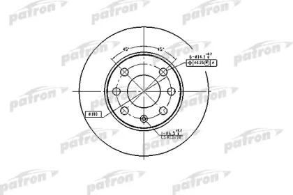 Тормозной диск PATRON PBD1607