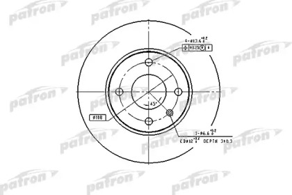 Тормозной диск PATRON PBD1655