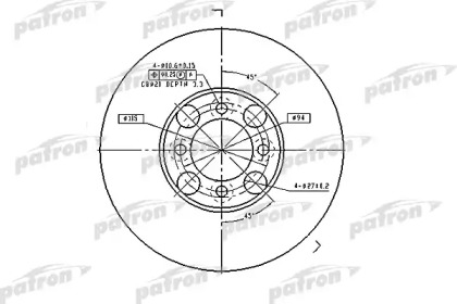 Тормозной диск PATRON PBD1998