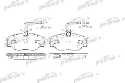 Комплект тормозных колодок PATRON PBP1000