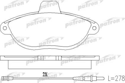 Комплект тормозных колодок PATRON PBP1002