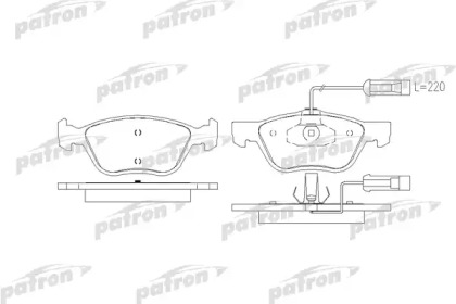 Комплект тормозных колодок PATRON PBP1052