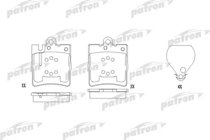 Комплект тормозных колодок PATRON PBP1322