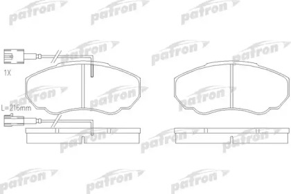 Комплект тормозных колодок PATRON PBP1478