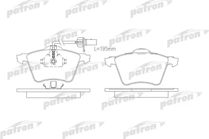 Комплект тормозных колодок PATRON PBP1484