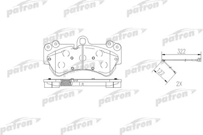 Комплект тормозных колодок PATRON PBP1625