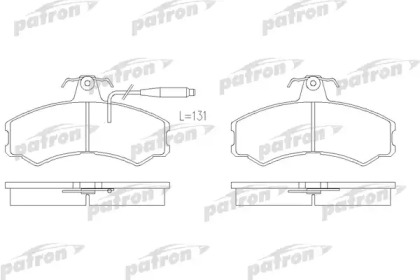 Комплект тормозных колодок PATRON PBP287