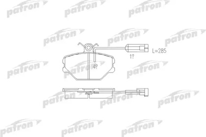 Комплект тормозных колодок PATRON PBP524