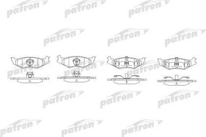 Комплект тормозных колодок, дисковый тормоз PATRON PBP7012