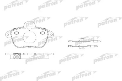 Комплект тормозных колодок PATRON PBP742