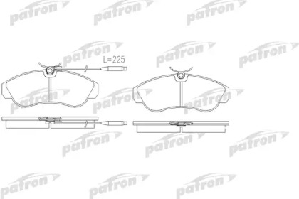 Комплект тормозных колодок PATRON PBP968