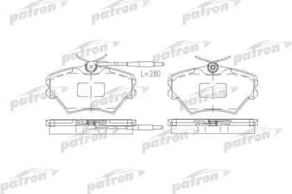 Комплект тормозных колодок PATRON PBP972