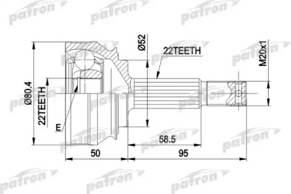 Шарнирный комплект PATRON PCV1007