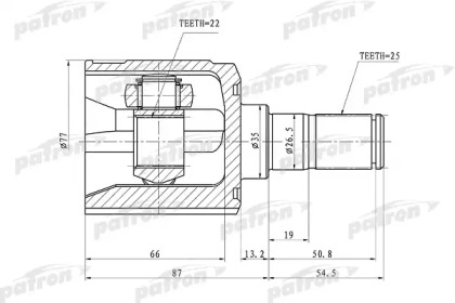 Шарнирный комплект PATRON PCV1010