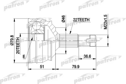 Шарнирный комплект PATRON PCV1013