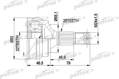 Шарнирный комплект PATRON PCV1015