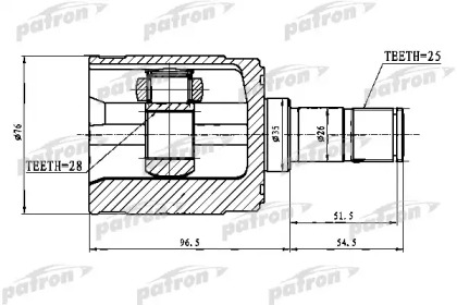 Шарнирный комплект PATRON PCV1023