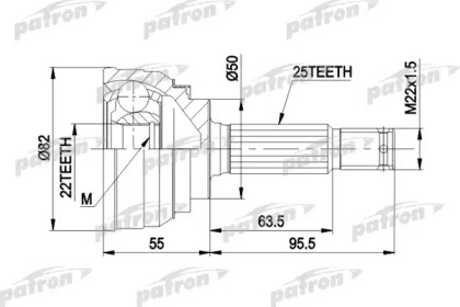 Шарнирный комплект PATRON PCV1026