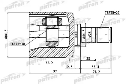 Шарнирный комплект PATRON PCV1027