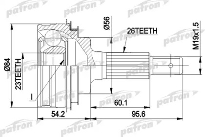 Шарнирный комплект PATRON PCV1030