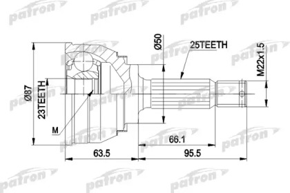 Шарнирный комплект PATRON PCV1048