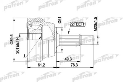 Шарнирный комплект PATRON PCV1050