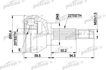 Шарнирный комплект PATRON PCV1055