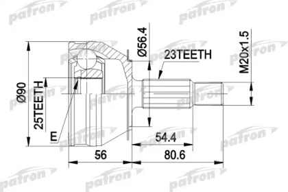 Шарнирный комплект PATRON PCV1082