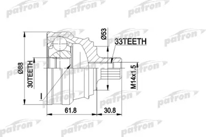 Шарнирный комплект PATRON PCV1091