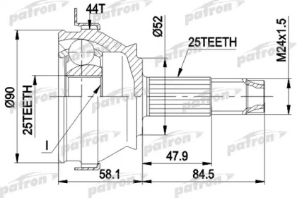 Шарнирный комплект PATRON PCV1093